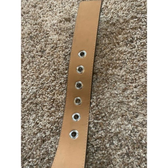 Express Women's Black Genuine Leather Size Large Belt - Picture 5 of 6